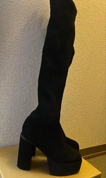 GRL 청키힐 니하이 부츠 23.5cm