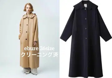 에부르 ebure 지론 라무 멜톤 스텐 칼라 후데트 롱 코트