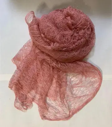핑크 실크 스톨 공예품