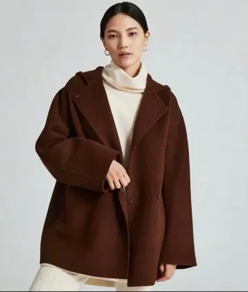 [ 새상품급 ] Ballsey 프리미엄 울 리버 후디드 숏코트