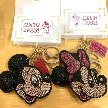 미키 미니 스톤 키링 2개 세트 반짝반짝 참