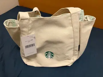Starbucks 아이보리 토트백과 백 인 백, 클리어 파우치