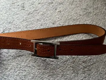 theory 가죽 벨트 브라운