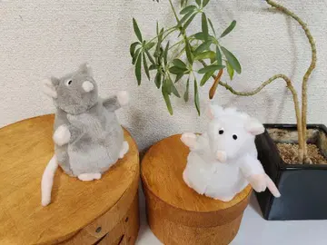 쥐 봉제 인형 북유럽 잡화 화이트