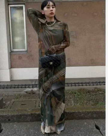 AMERI CROOKED STRATUM SHEER DRESS