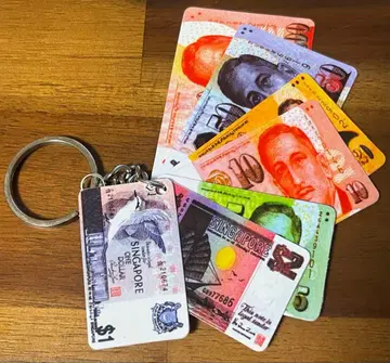 싱가포르 지폐 디자인 키링 세트