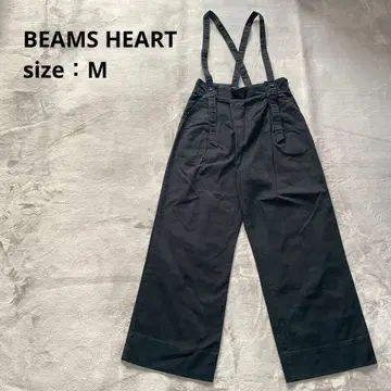 BEAMS HEART 서스펜더 와이드 데님 팬츠 [ M ] 1430