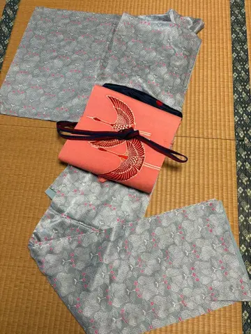 쇼와 레트로 꽃무늬 코몬 기모노