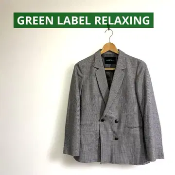GREEN LABEL RELAXING 체크 무늬 테일러드 자켓