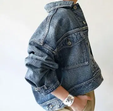 투데이풀 스캘럽 데님 자켓