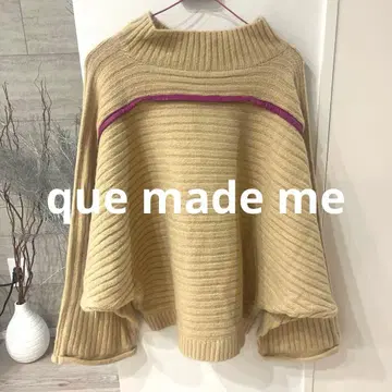 haco! que made me 쿠메이드미 리브 베이지 니트 긴팔