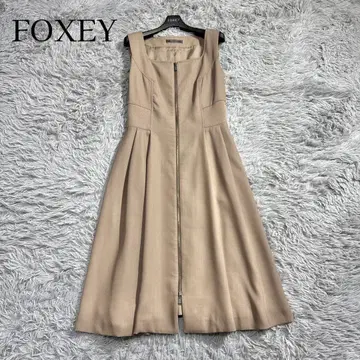 극미품 폭시 정가 14만 집업 드레스 A라인 플레어 리브 40