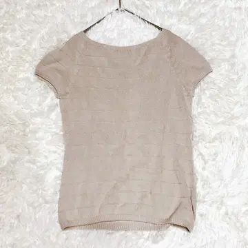 M0174 [언타이틀] 반팔 니트 일본제 코튼 100% 리브