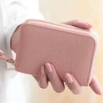 반지갑 미니 지갑 동전 지갑 여성복 카드 케이스 대용량 핑크