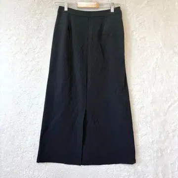 조르주레슈 / 플레어 스커트 L 롱 기장 무지 슬릿 큐프라 블랙