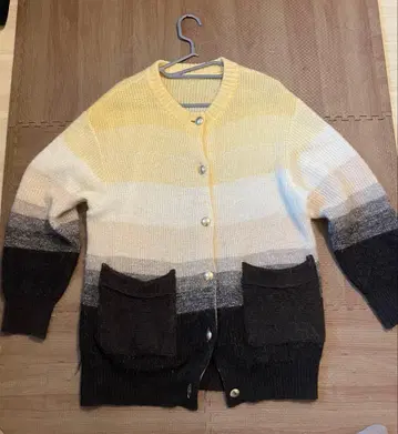 PUBLIC TOKYO 모헤어 로우 게이지 그라데 가디건