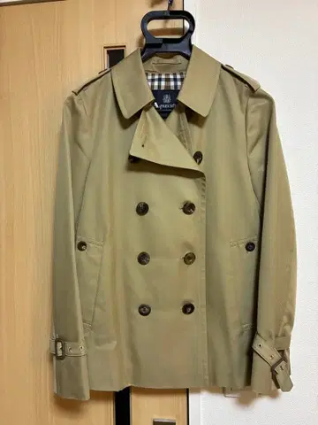 아쿠아 스큐텀 숏 트렌치코트 클럽 체크 무늬 일본제