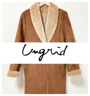 [ 새상품급 ] Ungrid 언그리드 스웨이드 롱 코트 안감 퍼