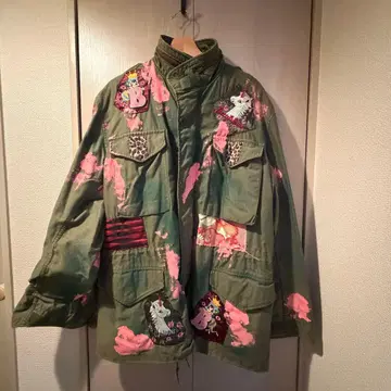 USA ALPHA M-65 밀리터리 자켓 리메이크 아트 펑크