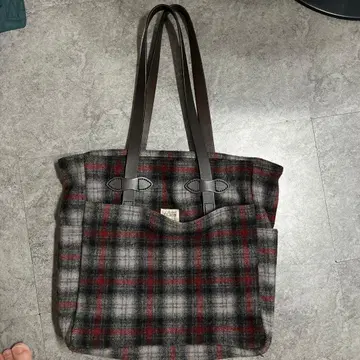 FILSON 매키노 울 체크 무늬 토트백 USA 제조