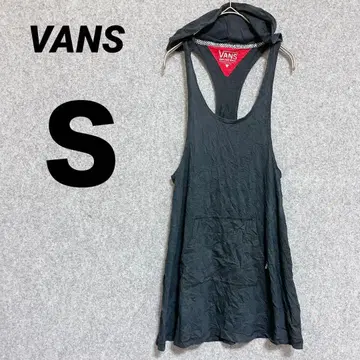 해외 구제 의류 [ VANS ] 후드 부착 탱크탑 S 사이즈 블랙