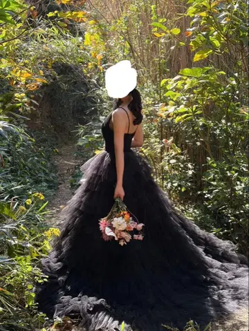 블랙 드레스 블랙 드레스 촬영용 컬러 드레스