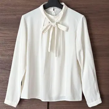 BEAMS HEART 리본 쉬폰 블라우스