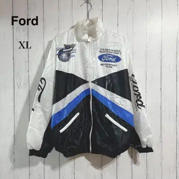 초레어 컬렉터 아이템 Ford 모터스포츠 자켓 화이트 블랙