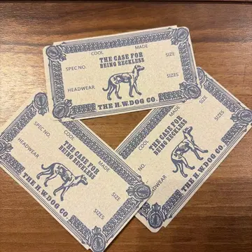 THE H.W. DOG CO. 종이 택 3개 세트