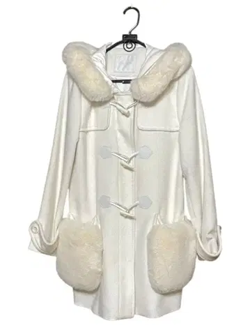 (컨디션 최상) CECIL Mc BEE 세실 맥비 화이트 퍼 더플 코트