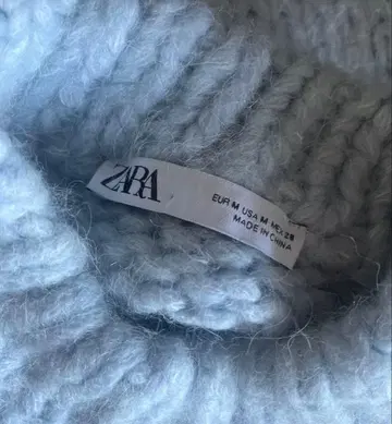 ZARA 라이트 블루 슬리브리스 니트 M