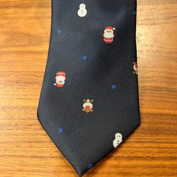 크리스마스 패턴 넥타이 네이비 산타 무늬 루돌프 무늬 눈사람 패턴