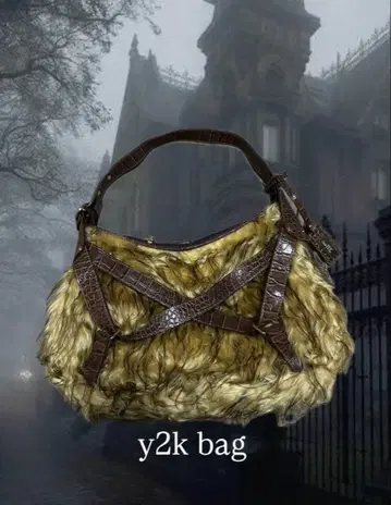 y2k 빈티지 인조 모피 백