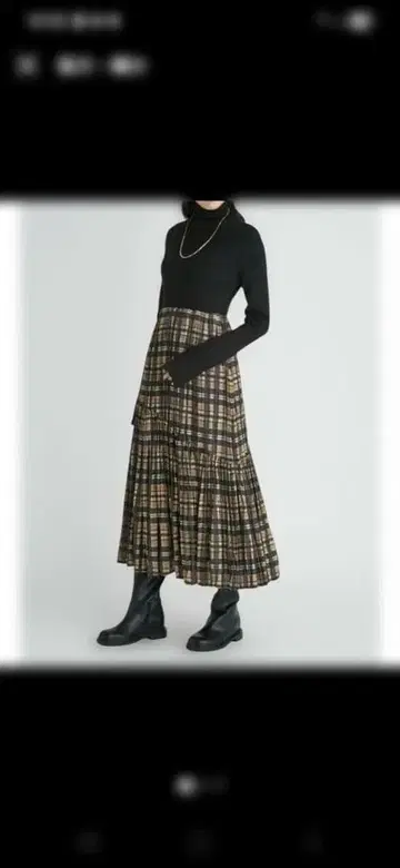 미라 오웬 니트 도킹 와셔 플리츠 원피스 0