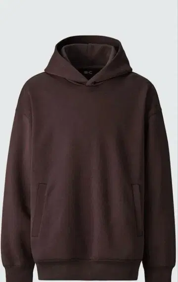 새상품 UNIQLO C 맨투맨 오버 사이즈 풀오버 후드티 다크 브라운 M