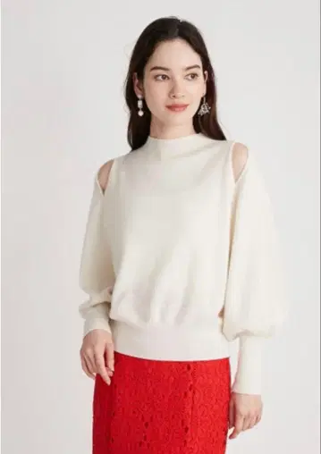 셀포드 CELFORD 숄더 슬릿 캐시미어 풀오버