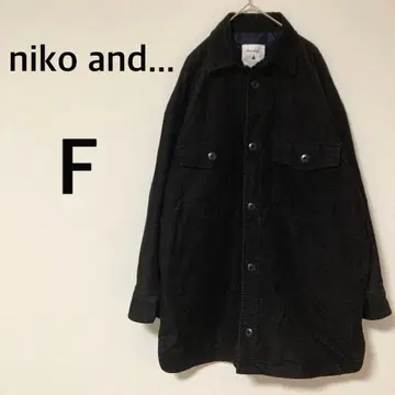 니코앤드 코듀로이 자켓 [ F ] 오버 사이즈 코튼 혼방 블랙