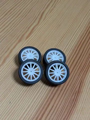 미니 사륜구동 화이트 스포크 휠