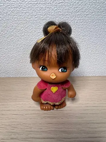 쇼와 레트로 IKB 빈티지 소프트 비닐 인형 밀색 여자아이