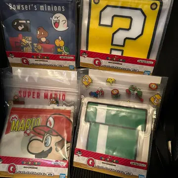 슈퍼 마리오 제일복권 G상 지퍼 백 컬렉션 6종 컴플리트