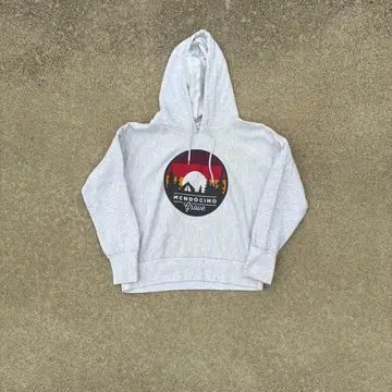 리버스 위브 복각 파랑 택 그레이 M 후드티 후디