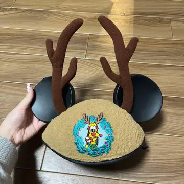 플루토 루돌프 귀 달린 팬 캡 디즈니