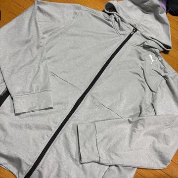 Puma 그레이 풀 지퍼 후디 XXL