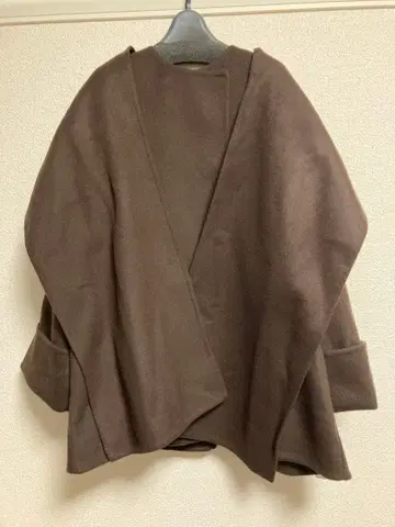 더블 페이스 노카라 코트 스톨