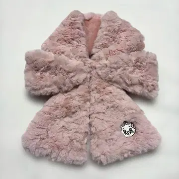 마리 퍼 머플러 리본 핑크 디즈니