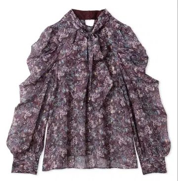 [ Lily Brown ] 릴리 릴리 플라워 샤이니 보타이 블라우스