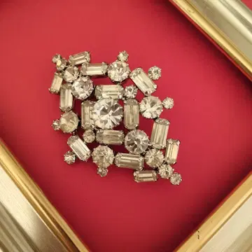 vintage 브로치 크리스탈