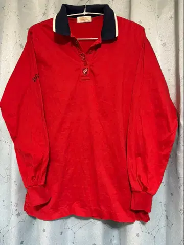 QUIMILI 빨간색 M 사이즈 긴팔 피케 셔츠