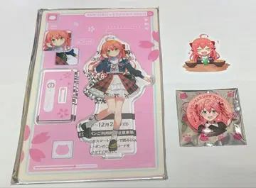 [스시로] 사쿠라미코 콜라보 아크릴 스탠드 캔뱃지 피크 3종 세트