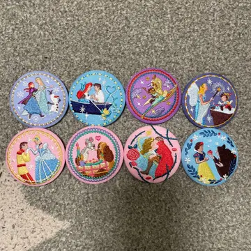 디즈니 프린세스 자수 배지 8개 세트